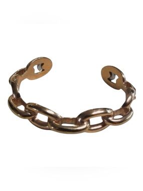 Henri Bendel elegant women’s gold tone cuff chain bracelet